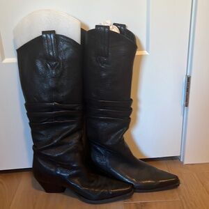 Black Leather high boots